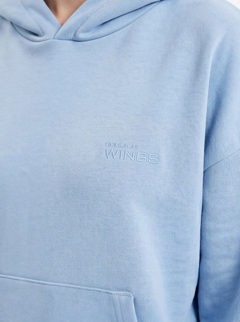 Damska bluza oversize UNLEASH WINGS PASTEL BLUE