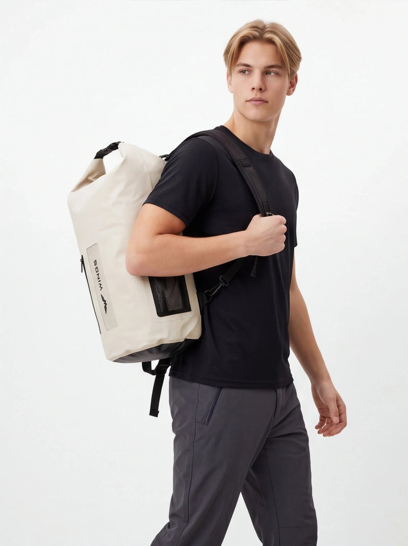 Dry Bag 22L z funkcją plecaka BEIGE