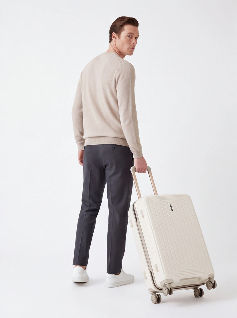 Walizka DUŻA WINGS PUFFIN 28" OFF WHITE + BEIGE