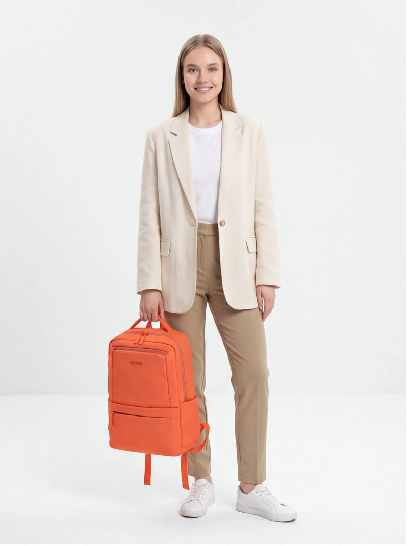 Plecak kabinowy WINGS CBP003 bagaż z kieszenią na laptop do pracy i podróży CORAL