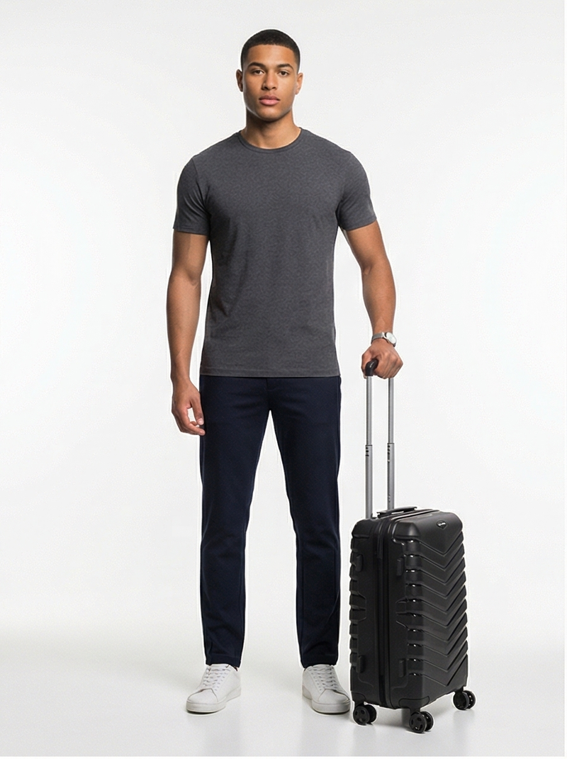 Walizka kabinowa Wings PHOENIX polipropylen 20" BLACK