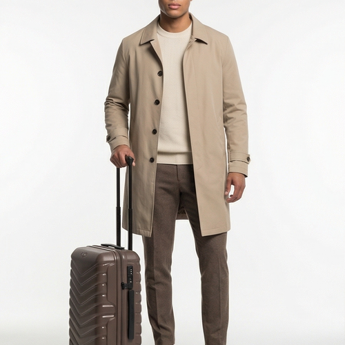 Walizka kabinowa Wings PHOENIX polipropylen 20" BROWN